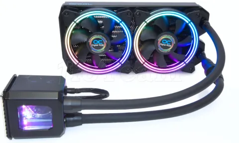 Photo de Kit Watercooling AIO Alphacool Eisbaer Aurora RGB - 240mm (Noir)