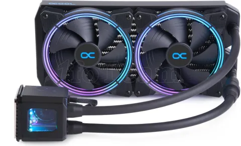 Photo de Kit Watercooling AIO Alphacool Eisbaer Aurora RGB - 280mm (Noir)