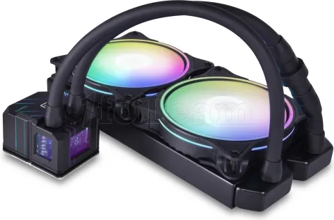 Photo de Kit Watercooling AIO Alphacool Eisbaer Pro Aurora RGB - 280mm (Noir)