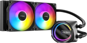Photo de Kit Watercooling AIO Antec Skeleton RGB - 240mm (Noir)