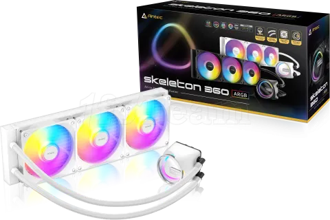 Photo de Kit Watercooling AIO Antec Skeleton RGB - 360mm (Blanc)