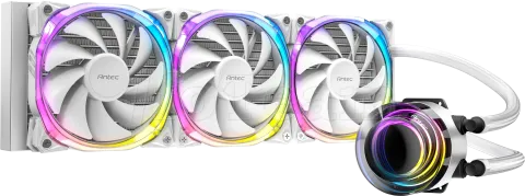 Photo de Kit Watercooling AIO Antec Vortex RGB - 360mm (Blanc)