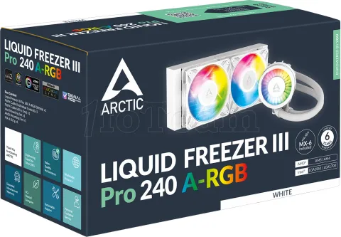 Photo de Kit Watercooling AIO Arctic Liquid Freezer III Pro RGB - 240mm (Blanc)