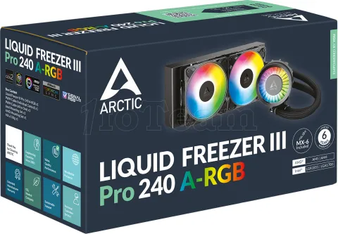 Photo de Kit Watercooling AIO Arctic Liquid Freezer III Pro RGB - 240mm (Noir)