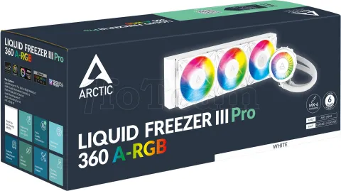 Photo de Kit Watercooling AIO Arctic Liquid Freezer III Pro RGB - 360mm (Blanc)