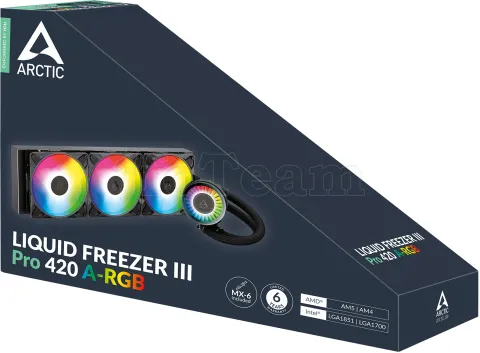 Photo de Kit Watercooling AIO Arctic Liquid Freezer III Pro RGB - 420mm (Noir)