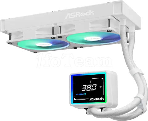 Photo de Kit Watercooling AIO ASRock Challenger Digital RGB - 240mm (Blanc)