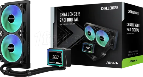 Photo de Kit Watercooling AIO ASRock Challenger Digital RGB - 240mm (Noir)