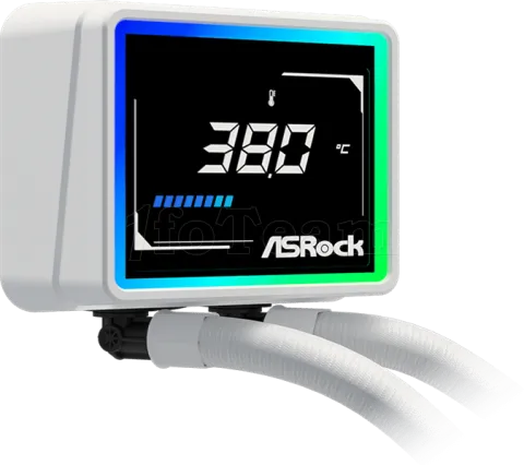 Photo de Kit Watercooling AIO ASRock Challenger Digital RGB - 360mm (Blanc)