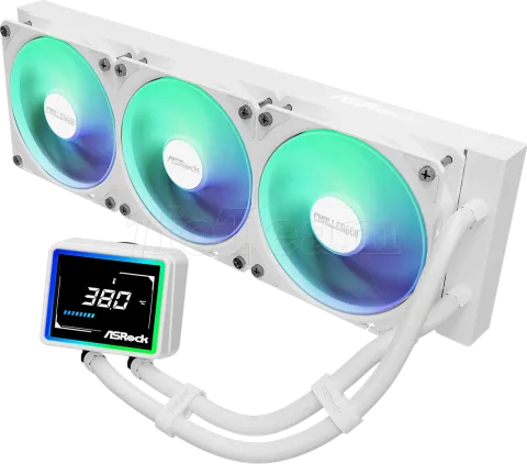 Photo de Kit Watercooling AIO ASRock Challenger Digital RGB - 360mm (Blanc)