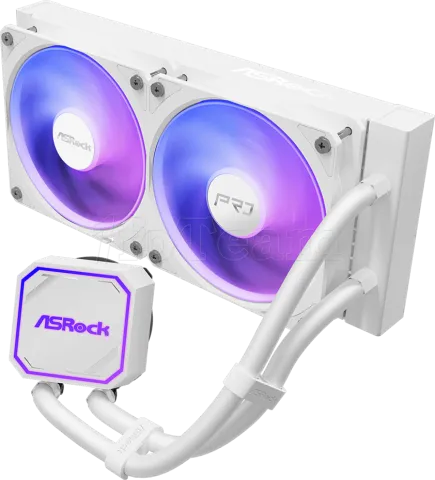 Photo de Kit Watercooling AIO ASRock Pro RGB - 240mm (Blanc)