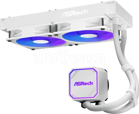Photo de Kit Watercooling AIO ASRock Pro RGB - 240mm (Blanc)
