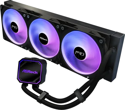 Photo de Kit Watercooling AIO ASRock Pro RGB - 360mm (Noir)