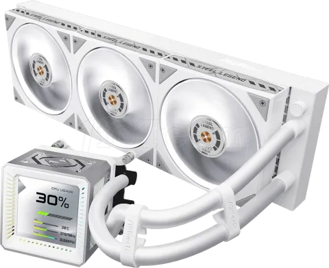 Photo de Kit Watercooling AIO ASRock Steel Legend LCD - 360mm (Blanc)