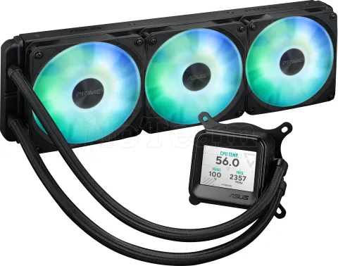 Photo de Kit Watercooling AIO Asus Prime LC 360 RGB LCD - 360mm (Noir)