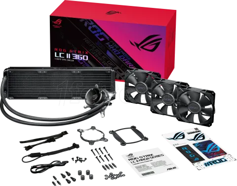 Photo de Kit Watercooling AIO Asus Rog Strix LC II RGB - 360mm (Noir)