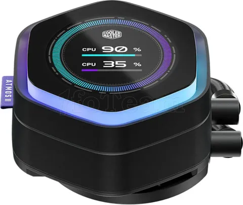 Photo de Kit Watercooling AIO Cooler Master MasterLiquid Atmos II LCD RGB - 240mm (Noir)