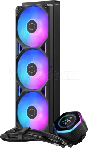 Photo de Kit Watercooling AIO Cooler Master MasterLiquid Atmos II LCD RGB - 360mm (Noir)
