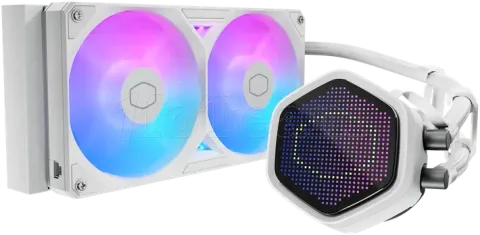 Photo de Kit Watercooling AIO Cooler Master MasterLiquid Atmos II Pixel LED ARGB - 240mm (Blanc)
