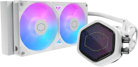 Photo de Kit Watercooling AIO Cooler Master MasterLiquid Atmos II Pixel LED RGB - 240mm (Blanc)