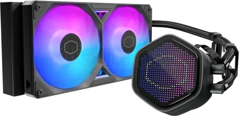Photo de Kit Watercooling AIO Cooler Master MasterLiquid Atmos II Pixel LED RGB - 240mm (Noir)