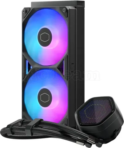 Photo de Kit Watercooling AIO Cooler Master MasterLiquid Atmos II Pixel LED RGB - 240mm (Noir)