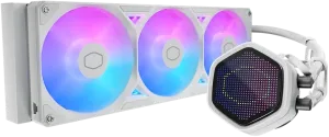 Photo de Kit Watercooling AIO Cooler Master MasterLiquid Atmos II Pixel LED RGB - 360mm (Blanc)