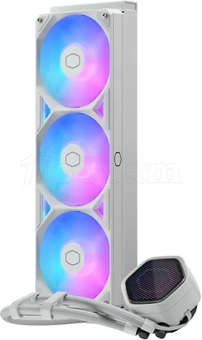 Photo de Kit Watercooling AIO Cooler Master MasterLiquid Atmos II Pixel LED RGB - 360mm (Blanc)