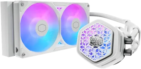 Photo de Kit Watercooling AIO Cooler Master MasterLiquid Atmos II VRM ARGB - 240mm (Blanc)