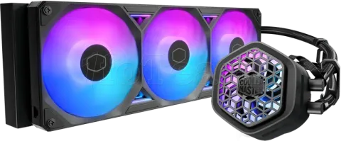 Photo de Kit Watercooling AIO Cooler Master MasterLiquid Atmos II VRM ARGB - 360mm (Noir)