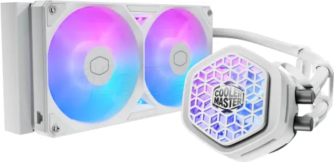 Photo de Kit Watercooling AIO Cooler Master MasterLiquid Atmos II VRM RGB - 240mm (Blanc)