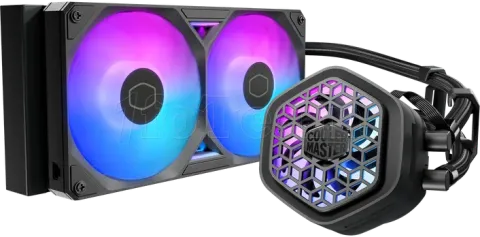 Photo de Kit Watercooling AIO Cooler Master MasterLiquid Atmos II VRM RGB - 240mm (Noir)