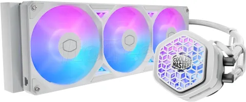 Photo de Kit Watercooling AIO Cooler Master MasterLiquid Atmos II VRM RGB - 360mm (Blanc)
