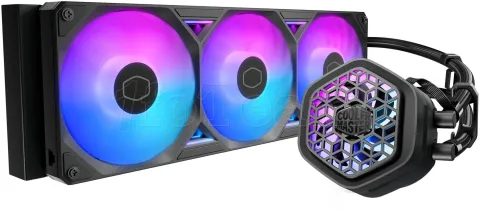 Photo de Kit Watercooling AIO Cooler Master MasterLiquid Atmos II VRM RGB - 360mm (Noir)