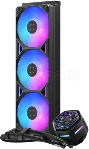 Photo de Kit Watercooling AIO Cooler Master MasterLiquid Atmos II VRM RGB - 360mm (Noir)