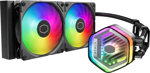 Photo de Kit Watercooling AIO Cooler Master MasterLiquid Atmos RGB - 240mm (Noir)