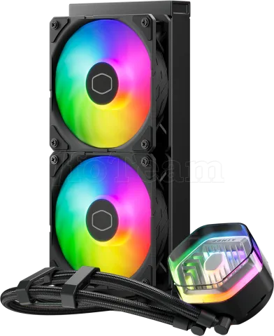 Photo de Kit Watercooling AIO Cooler Master MasterLiquid Atmos RGB - 240mm (Noir)