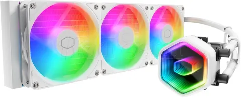 Photo de Kit Watercooling AIO Cooler Master MasterLiquid Core II RGB - 360mm (Blanc)