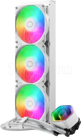 Photo de Kit Watercooling AIO Cooler Master MasterLiquid Core II RGB - 360mm (Blanc)