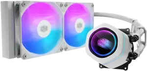 Photo de Kit Watercooling AIO Cooler Master MasterLiquid Core Nex aRGB - 240mm (Blanc)