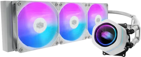 Photo de Kit Watercooling AIO Cooler Master MasterLiquid Core Nex aRGB - 360mm (Blanc)
