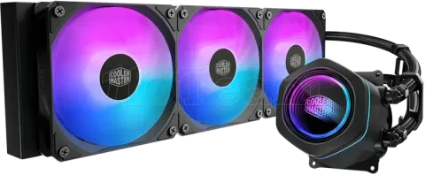 Photo de Kit Watercooling AIO Cooler Master MasterLiquid Core Nex aRGB - 360mm (Noir)