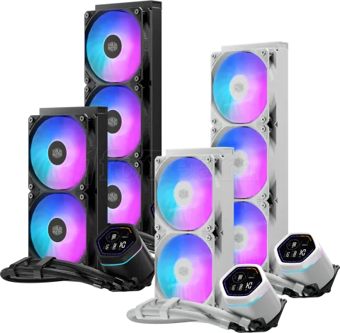 Photo de Kit Watercooling AIO Cooler Master MasterLiquid Core Nex Digital RGB - 240mm (Noir)