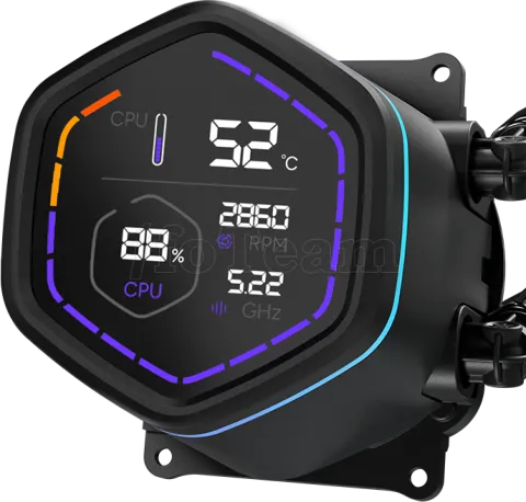 Photo de Kit Watercooling AIO Cooler Master MasterLiquid Core Nex Digital RGB - 240mm (Noir)