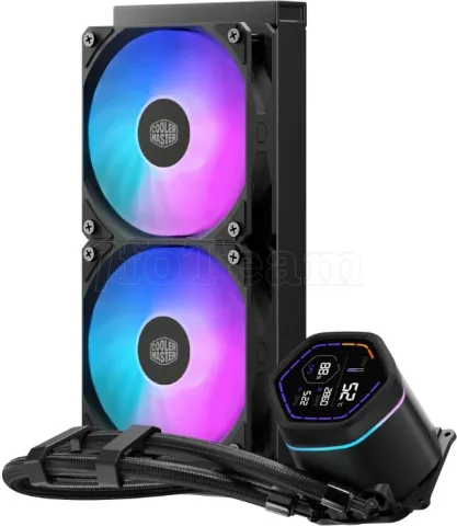 Photo de Kit Watercooling AIO Cooler Master MasterLiquid Core Nex Digital RGB - 240mm (Noir)