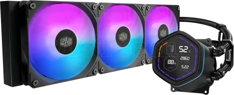 Photo de Kit Watercooling AIO Cooler Master MasterLiquid Core Nex Digital RGB - 360mm (Noir)