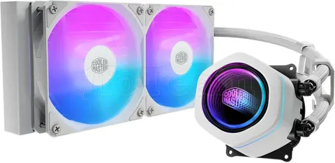 Photo de Kit Watercooling AIO Cooler Master MasterLiquid Core Nex RGB - 240mm (Blanc)