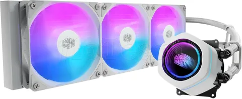 Photo de Kit Watercooling AIO Cooler Master MasterLiquid Core Nex RGB - 360mm (Blanc)
