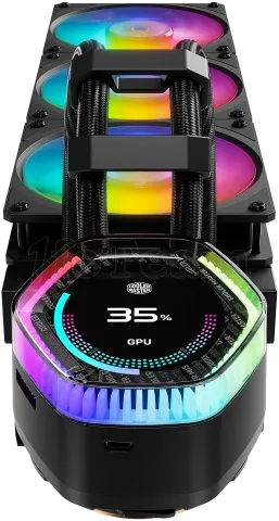 Photo de Kit Watercooling AIO Cooler Master MasterLiquid Ion RGB - 360mm (Noir)