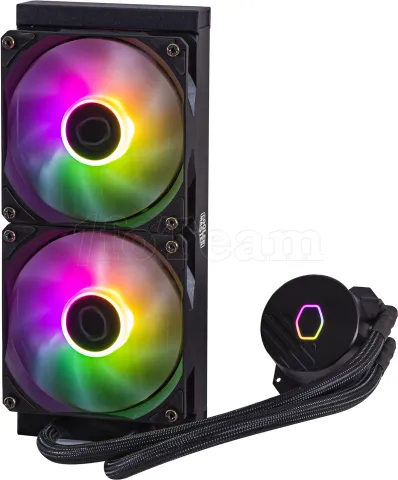 Photo de Kit Watercooling AIO Cooler Master MasterLiquid L Core RGB - 240mm (Noir)